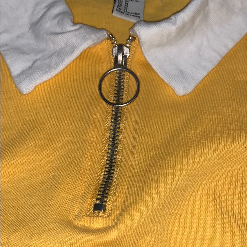 Cropped Collared Quarter Zip - Picture 3 of 3